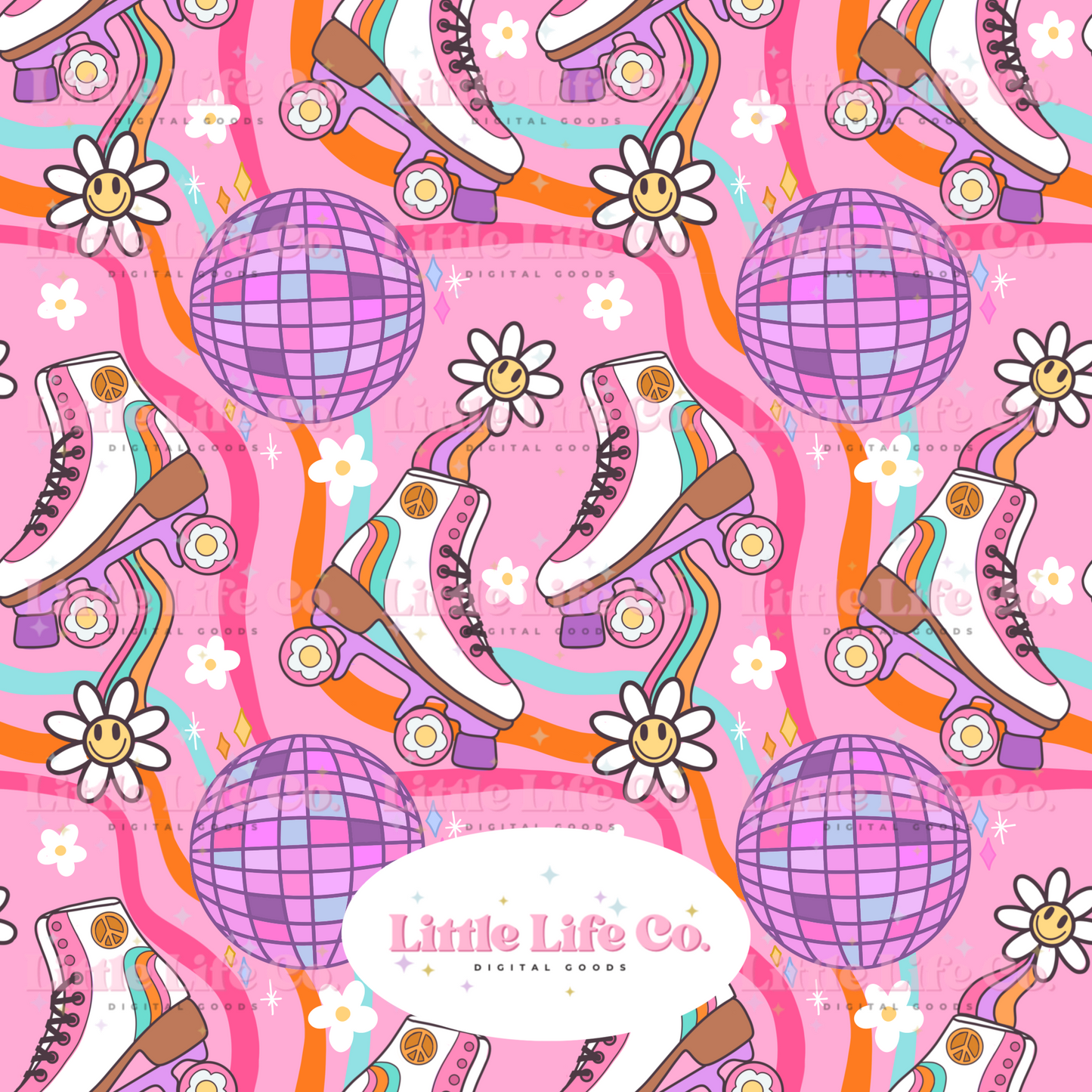 Let’s Roll (Pastels) - PNG Seamless Pattern