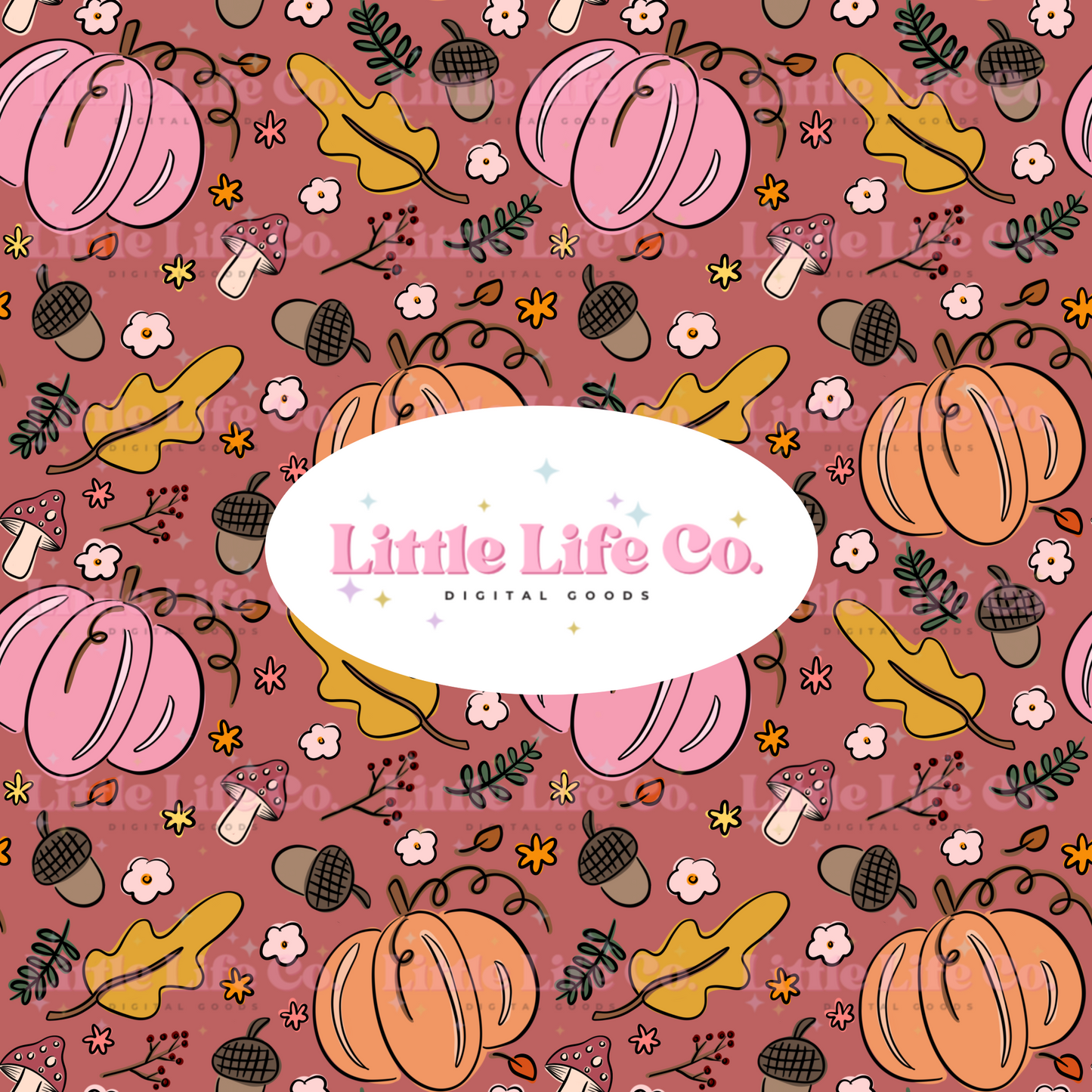 Pretty Pumpkins - PNG Seamless Patterns