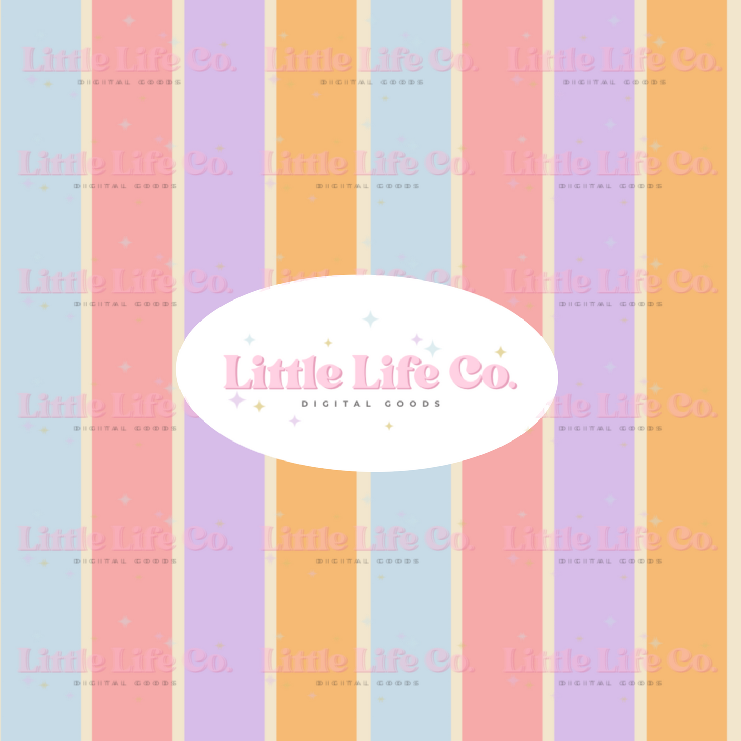 Fairy Friends Coordinate (Stripes) - PNG Seamless Pattern