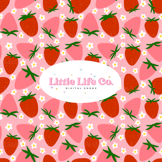 Strawberry Fields - PNG Seamless Pattern