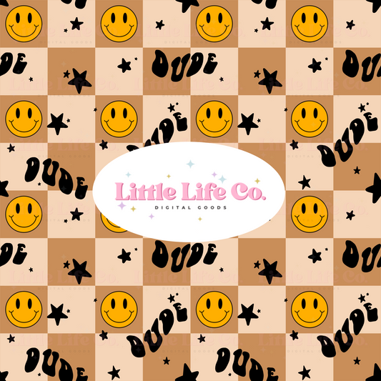 Cool Dude - PNG Seamless Pattern
